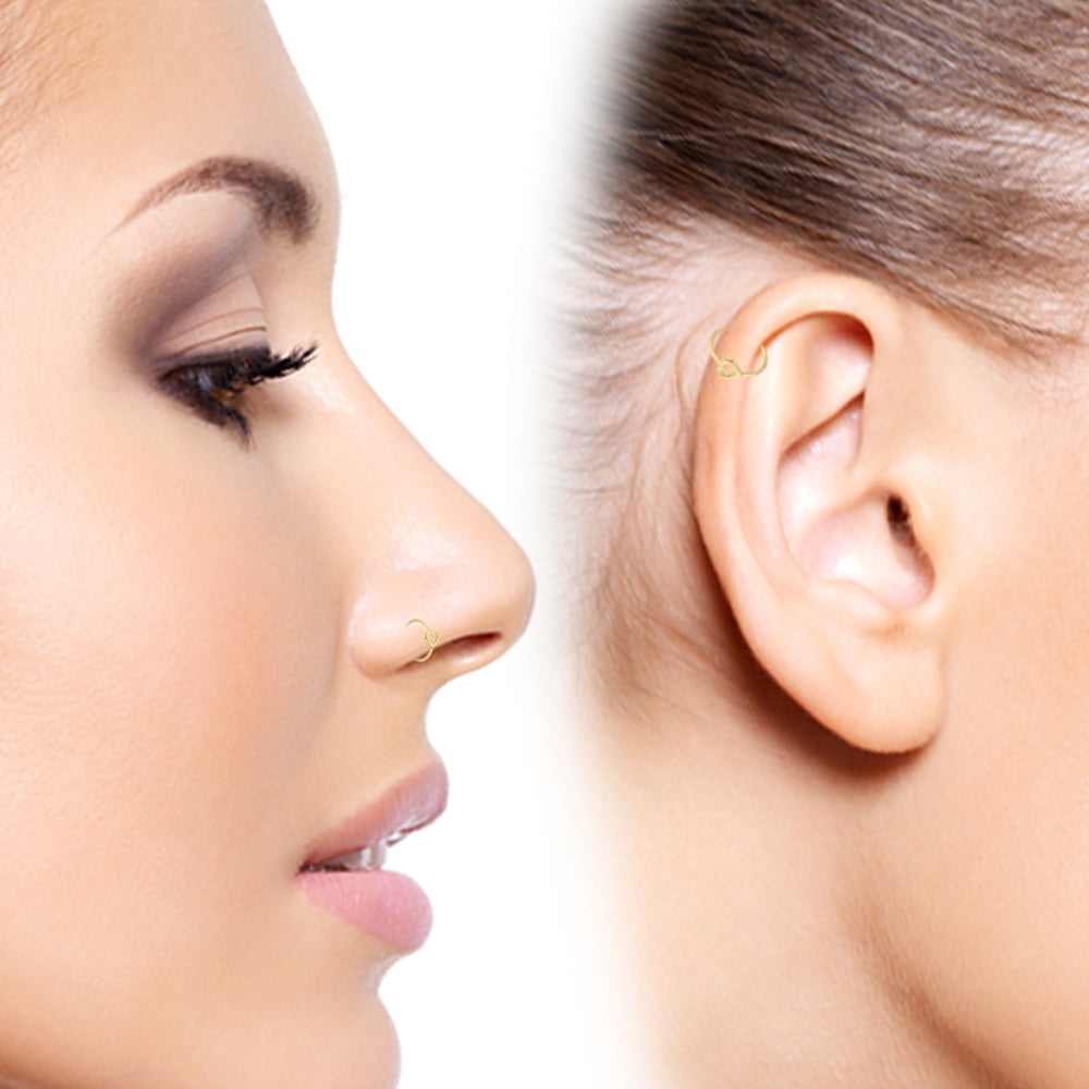 14k Solid Gold Hollow Heart Design Hoops, Twist Top Open Earrings, Piercing Jewelry, Gift for Her, Sexy Jewelz, Los Angeles