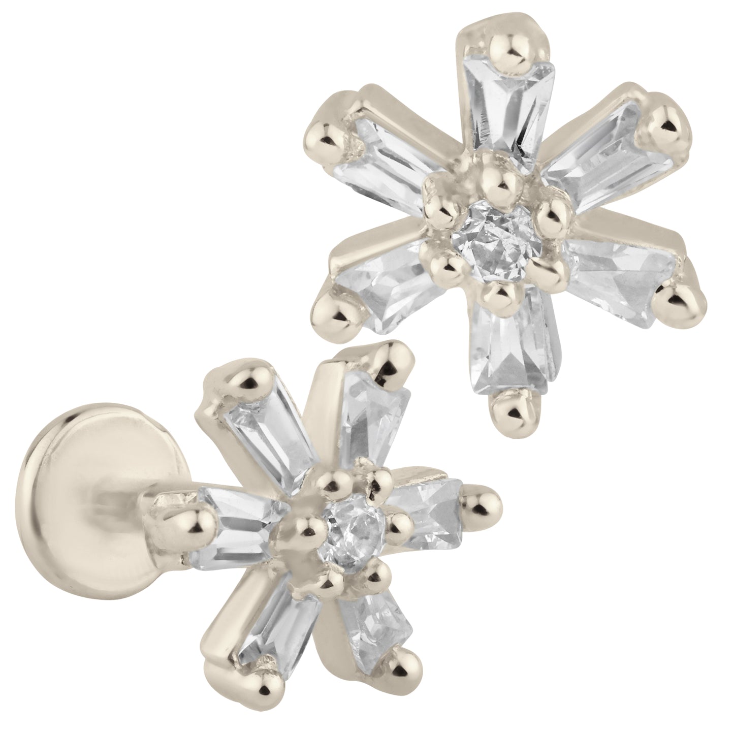 14k Gold Asterisk Labret