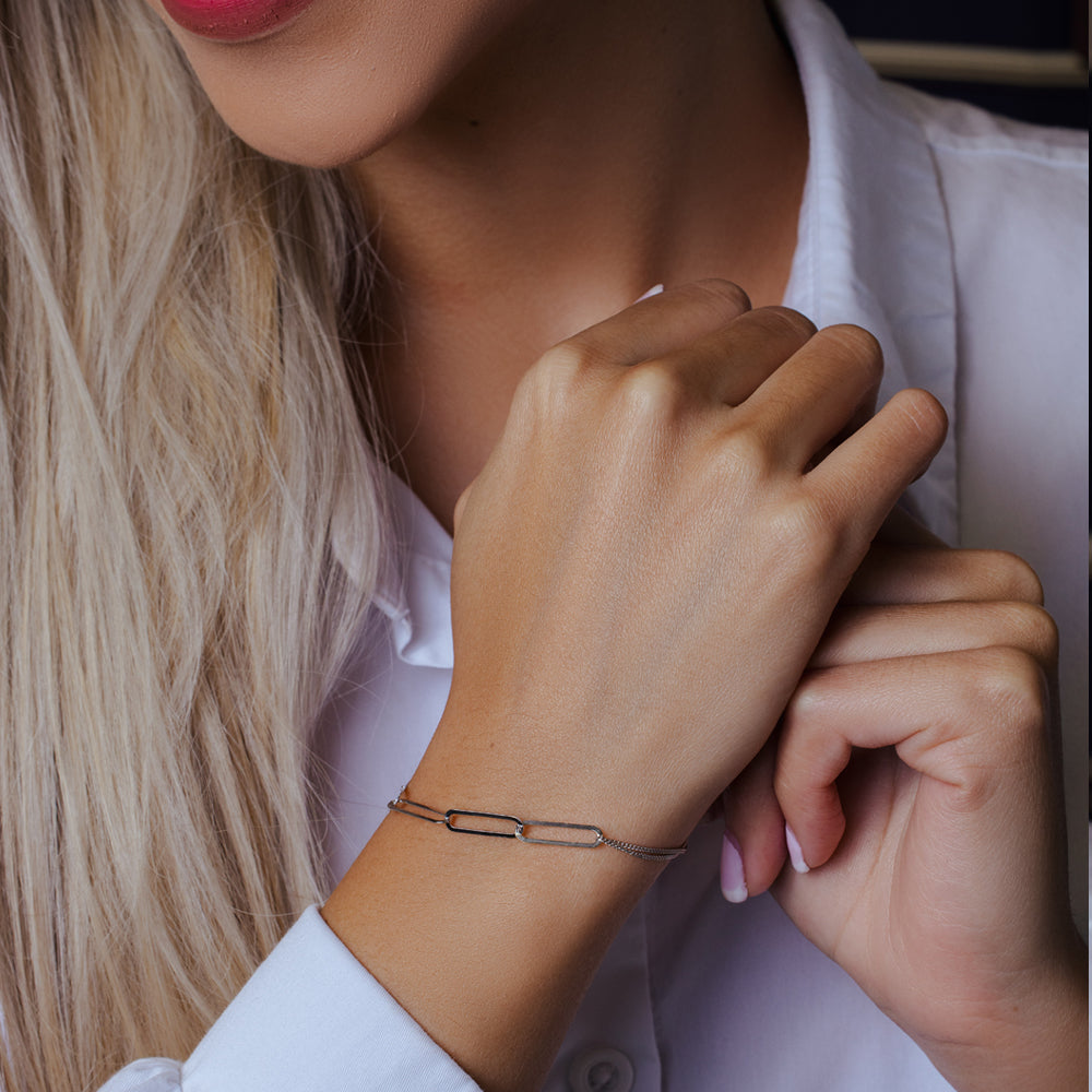 Sterling Silver Curb Link Chain Bracelet, Lobster Claw Closure, Minimalist Jewelry, Modern Bracelet, Sexy Jewelz, Los Angeles