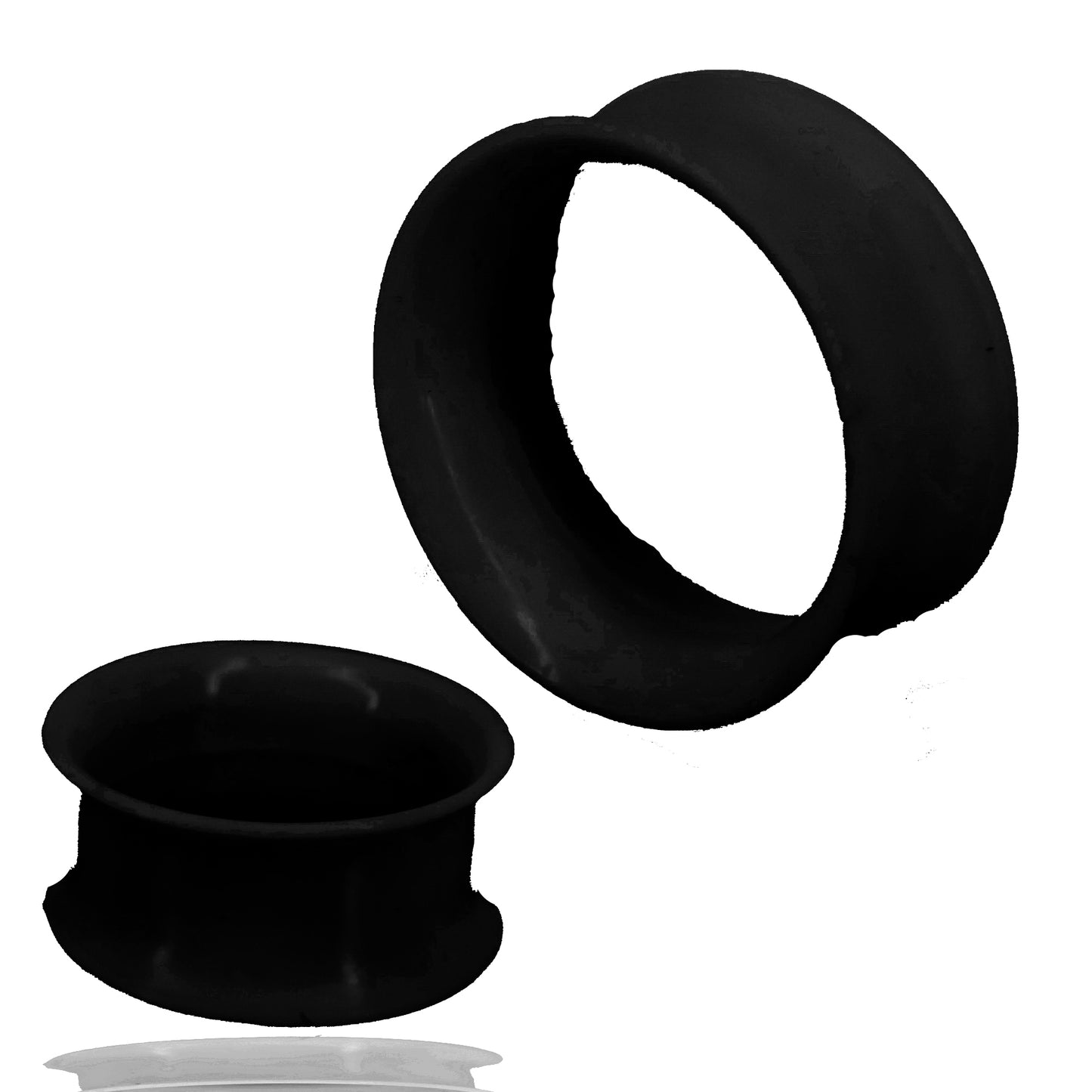 Double Flare Black Silicone Plugs, Soft Thin Gauges, Ear Stretchers, Body Jewelry, Stretched Ears, Sexy Jewelz, Los Angeles
