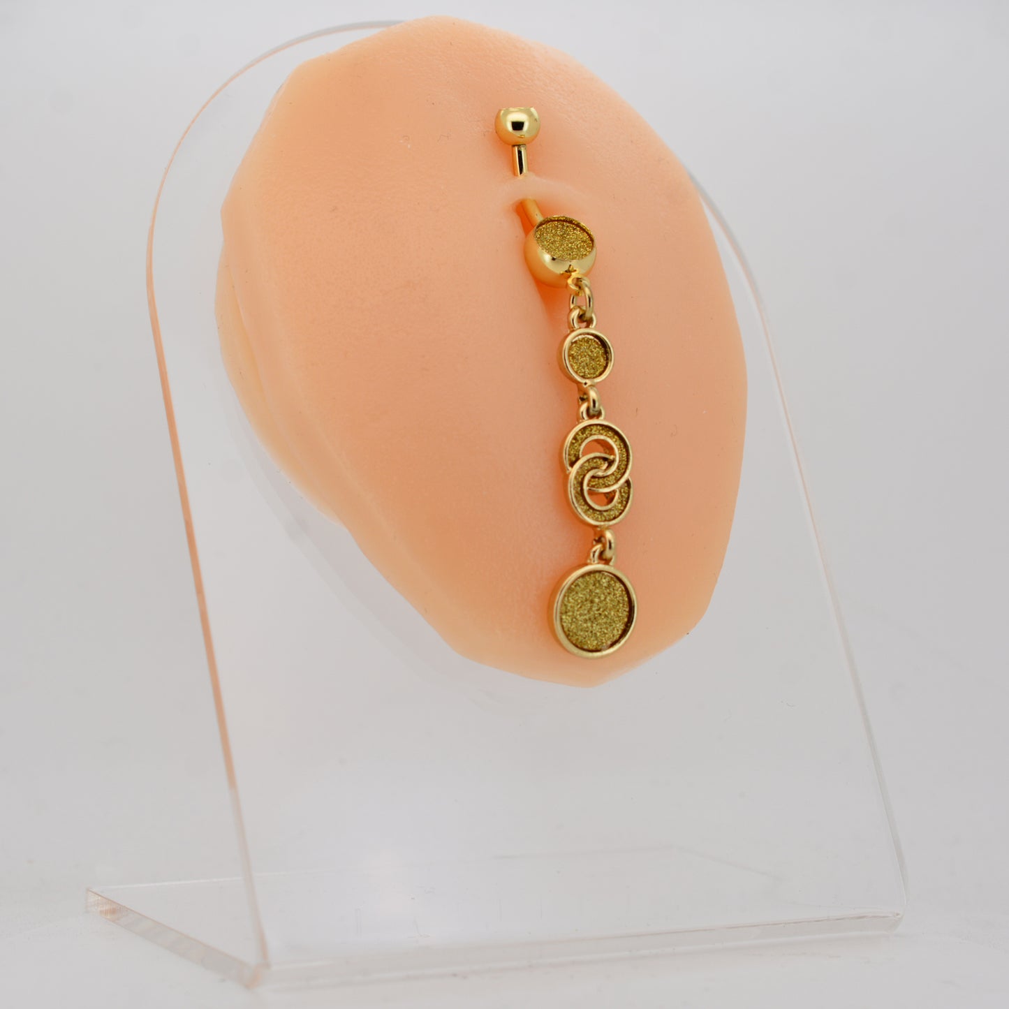 Stainless Steel Sandpaper Belly Button Ring, Dangling Infinity Design, Round Navel Jewelry, Trendy Gift Idea, Sexy jewelz, Los Angeles