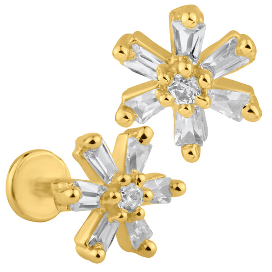 14k Gold Asterisk Labret