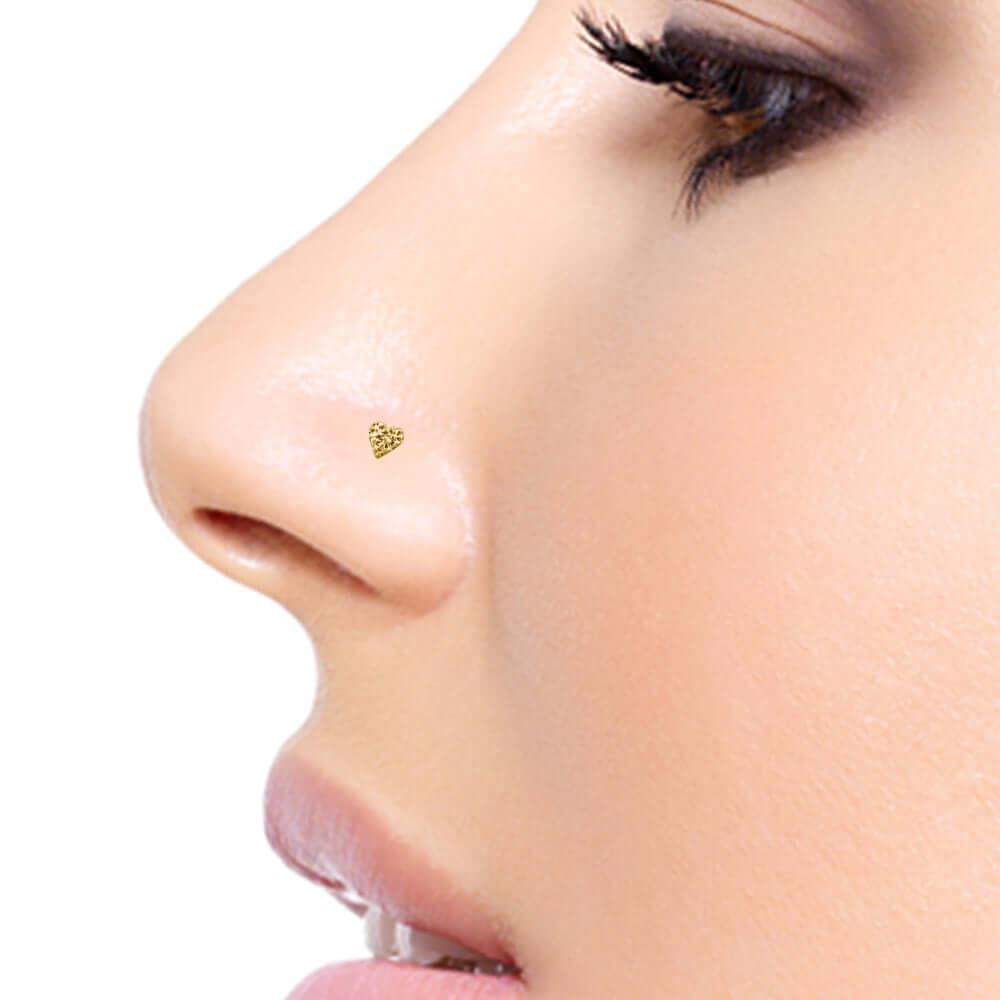 gold nugget nose piercing