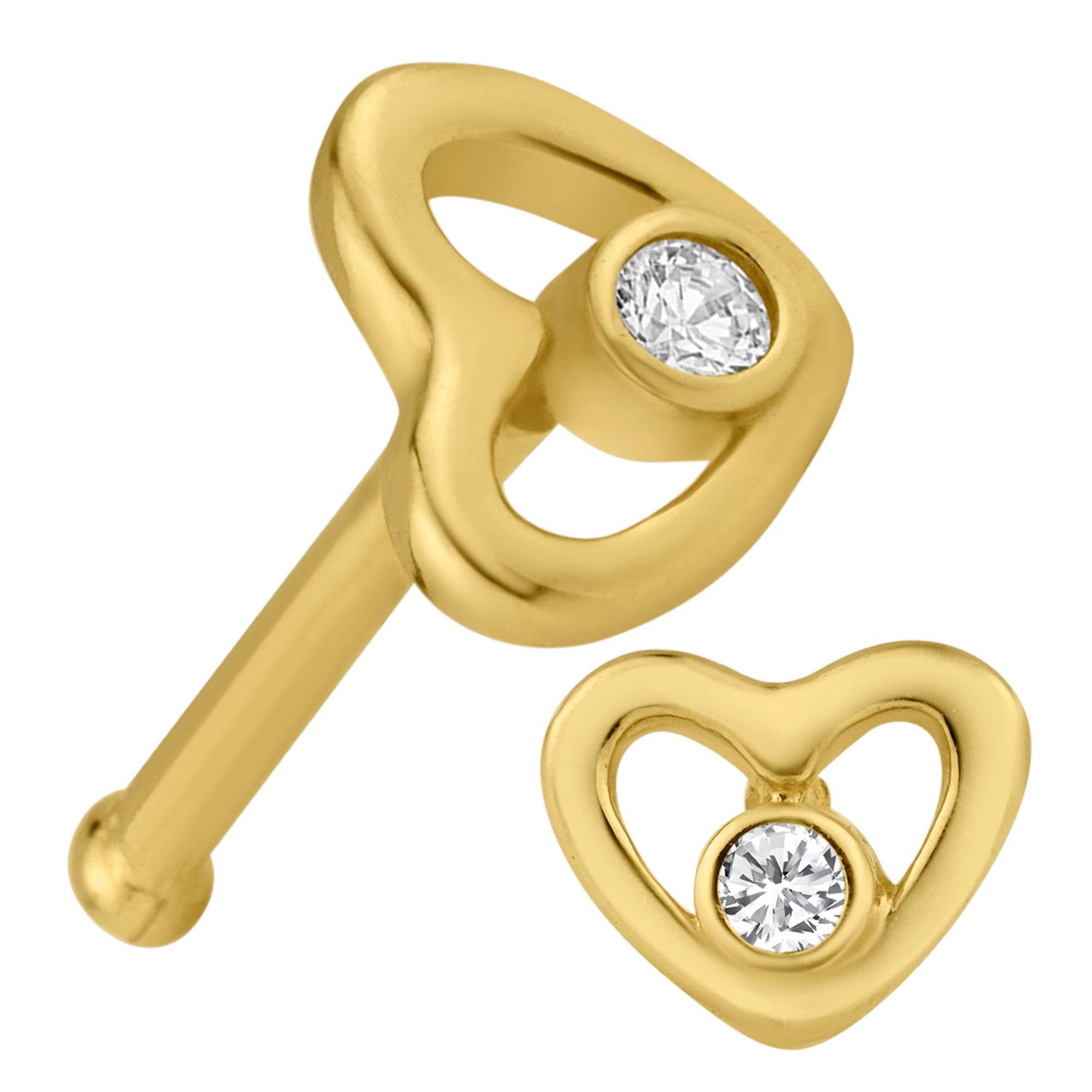 Body Gems Sexy 14K Gold Body Jewelry 925 Silver Body Piercing 316 Ring