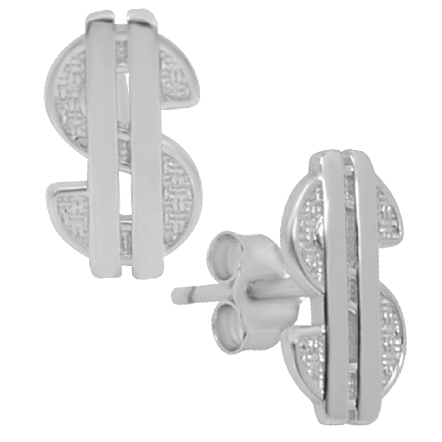 Dollar Sign Stud Earrings