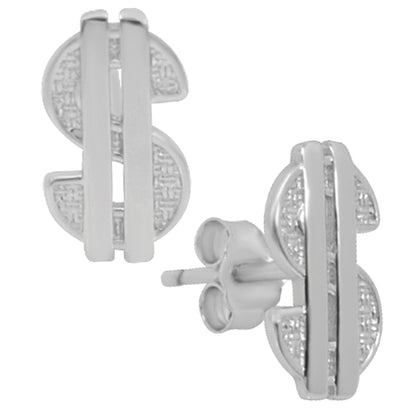 Dollar Sign Stud Earrings