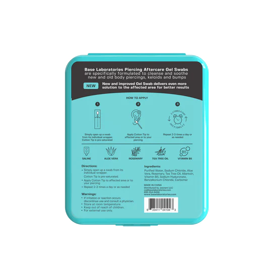 Piercing Aftercare Saline Gel Swabs
